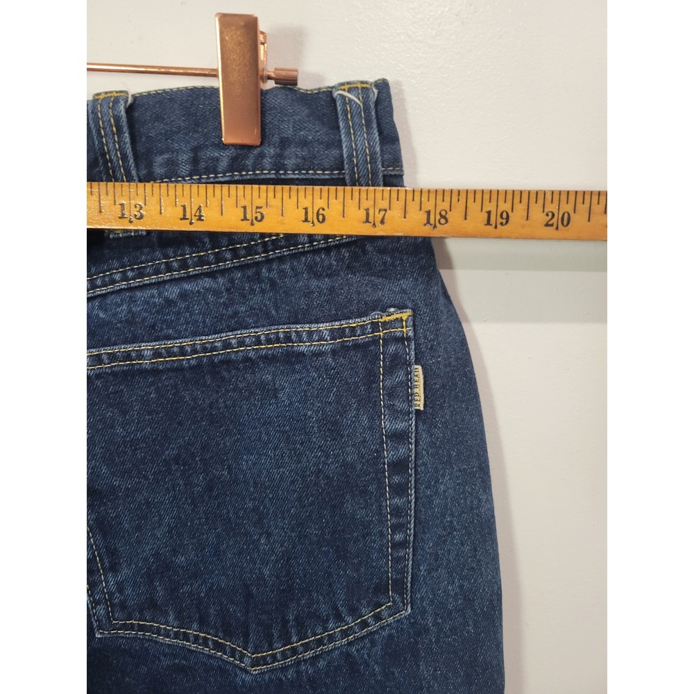 Red Head Brand Co Mens 36x30 Flannel Lined Jeans Dark Wash Straight Leg Plaid - Picture 4 of 6